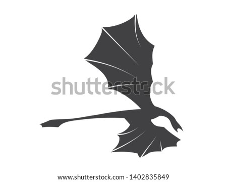 Dragon icon vector isolated on white background
