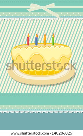 Happy birthday greeting card raster version