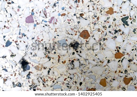 Terrazzo flooring pattern.  Fragment of a dirty floor, background