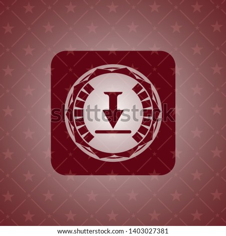 download icon inside badge with red background