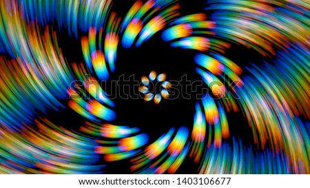Spinning colorful prismatic lights background