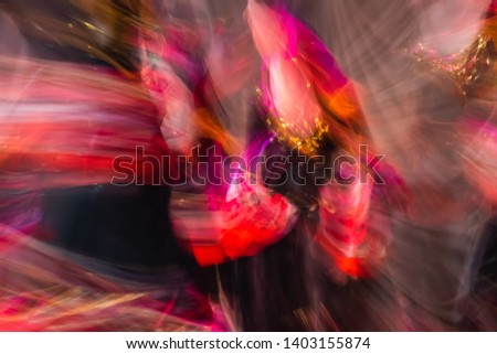 Beautiful movements in dance, shot on long exposure.  Moscow. Russia