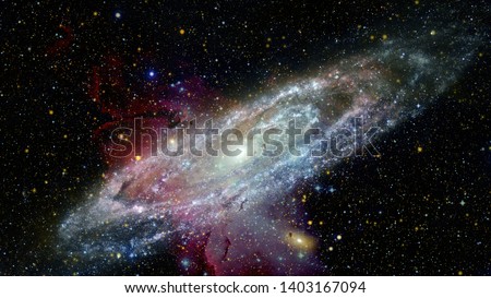 Billions of galaxies in the universe. Abstract space background. Elements of this image furnished by NASA
