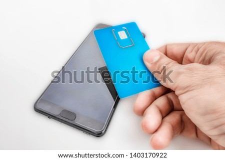 mobile phone and sim card to communicate