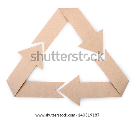 arrows from old paper isolated on a white background