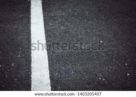 asphalt road texture with white line, copy space