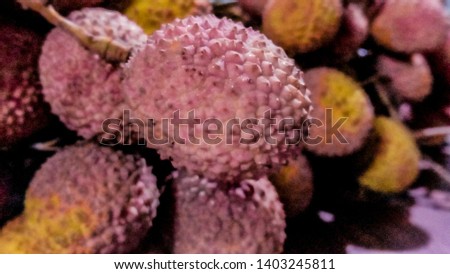 The landscape photography of litchi fruit. This image is looks very beautiful and it can fit any desktop background. 