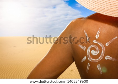 Woman body and summer time on beach 