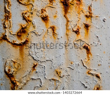 Texture of rusty painted metal. Background image. Macro photo.