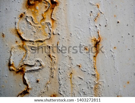 Texture of rusty painted metal. Background image. Macro photo.