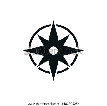 Compass icon vector logo template
