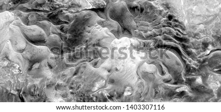 wind painting, allegory, abstract naturalism, Black and white photo, abstract photography of the deserts of Africa from the air, aerial view, contemporary photographic art, 