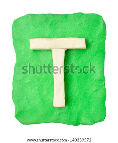 plasticine letter isolated on a white background