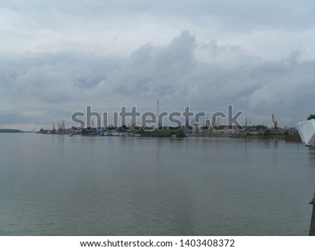 The port far away on the coast in the Danube Delta, Romania