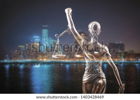 The Statue of Justice symbol, legal law concept image
    
    - Image