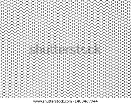 Decorative wire mesh of fence isolated on white background Royalty-Free Stock Photo #1403469944