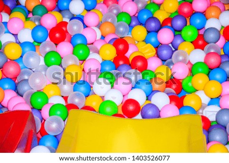 Background colored balls for a dry pool. Bright colors of balls.