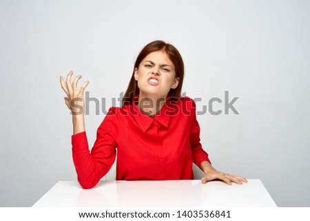 Business woman with an angry facial expression 