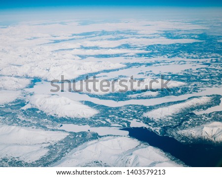 Aerial view of Alaska National Park and Preserve