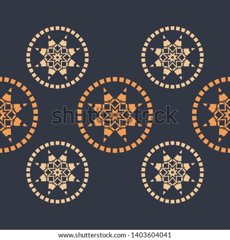Stars in the sky. Polka dots seamless pattern. Multicolored. Ethnic print. Boho. Simple design. Vector geometric background. Can be used in printing, textile, wrapping, web-design.