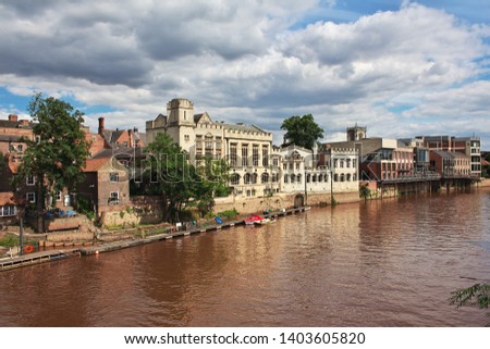 The river in York of England, UK