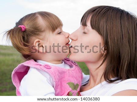 mother and daughter outdoor