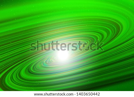 Light Green vector background with galaxy stars. Blurred decorative design in simple style with galaxy stars. Best design for your ad, poster, banner.