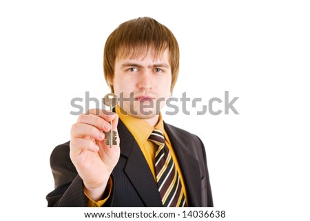 businessman with key
