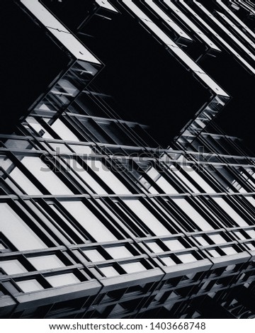 Abstract view of a modern building in Toronto