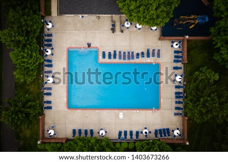 Aerial of Tennis and Swimming 