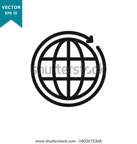 globe vector icon in trendy flat design 