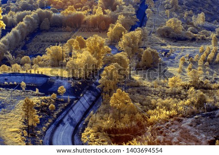 infrared picture landscape nature thailand