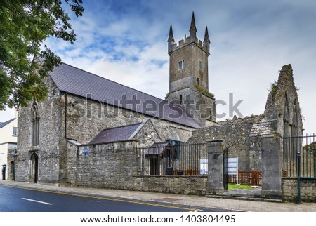 Ennis Friary was a Franciscan friary in the town of Ennis, County Clare, Ireland Royalty-Free Stock Photo #1403804495