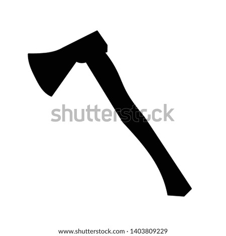 vector, isolated, ax, icon, black silhouette