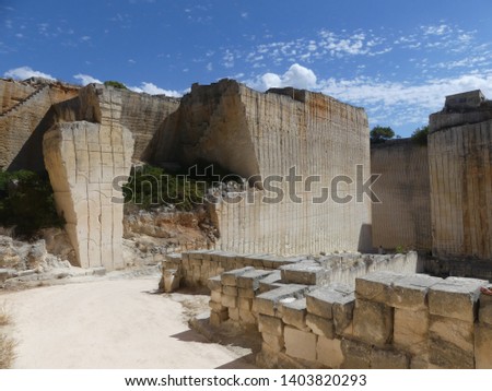 Spain - Menorca - Balearic Islands -limestone quarry - Líthica