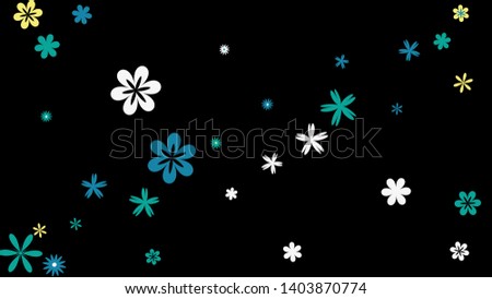 Feminine Floral Pattern with Simple Small Flowers for Greeting Card or Poster. Naive Daisy Flowers in Primitive Style. Vector Background for Spring or Summer Design.
