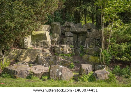 Ancient Stone Ruins at Eglinton Park Irvine North Ayrshire Scotland