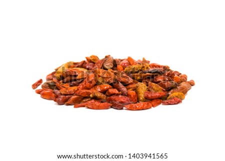 Red Chili Pepper Isolated On White Background 