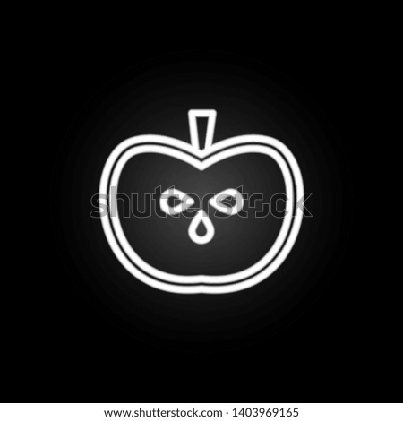 farm, apple, fruit neon icon. Elements of farm set. Simple icon for websites, web design, mobile app, info graphics