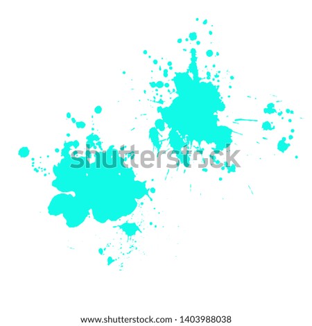  Ink blot splashing on white background. A drop of ink, diffuse spots.