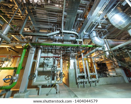 Piping and insulation of steam in boiler systems for industrial zone in Combined-Cycle Co-Generation Power Plant with closed up high resolution 50M pixel concept which customer can use for large file.
