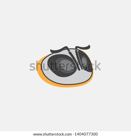 simple ants logo with minimalist background