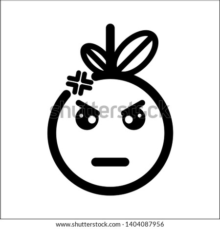 emoticon cute of thin line smile emoticons isolated on a white background