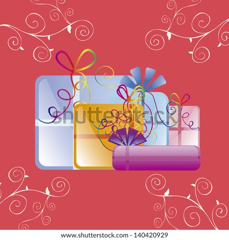 gifts design over red background vector illustration
