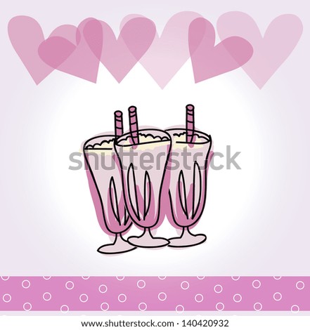 birthday sorbet over lilac background vector illustration