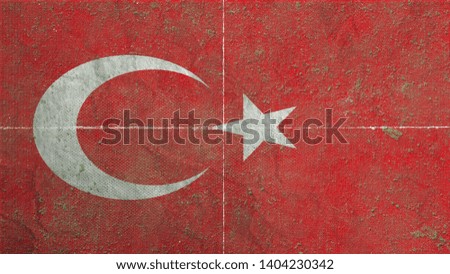 National Flag of Turkey - Rectangular Shape patriotic symbol 