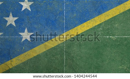 National Flag of The Solomon Islands - Rectangular Shape patriotic symbol 