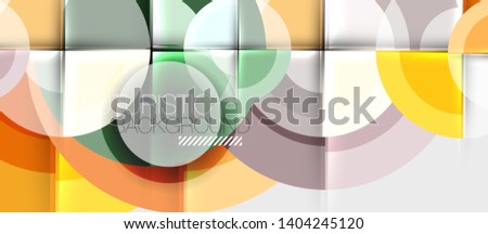 Circular geometrical design template, vector business presentation wallpaper