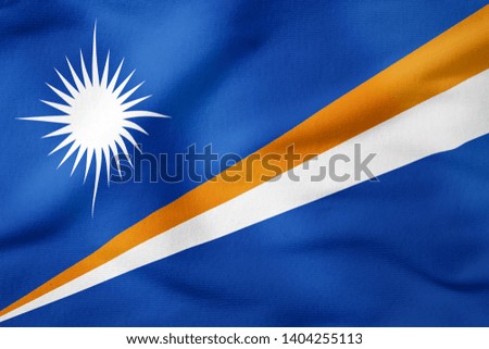 National Flag of The Marshall Islands - Rectangular Shape patriotic symbol 