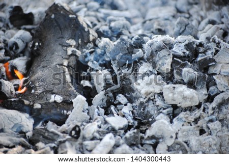 coals from an extinct fire